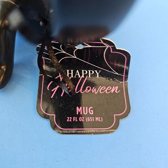 Mug Spider Legs Halloween Spoopy Derpy Black Large - Picture 2 of 9
